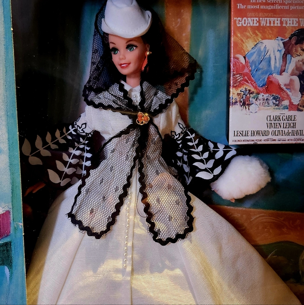 Mattel White and Black Collectible Doll Scarlett Ohara